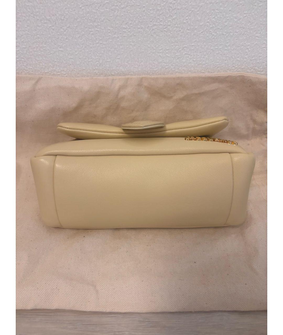 JACQUEMUS Бежевая кожаная сумка через плечо, фото 6