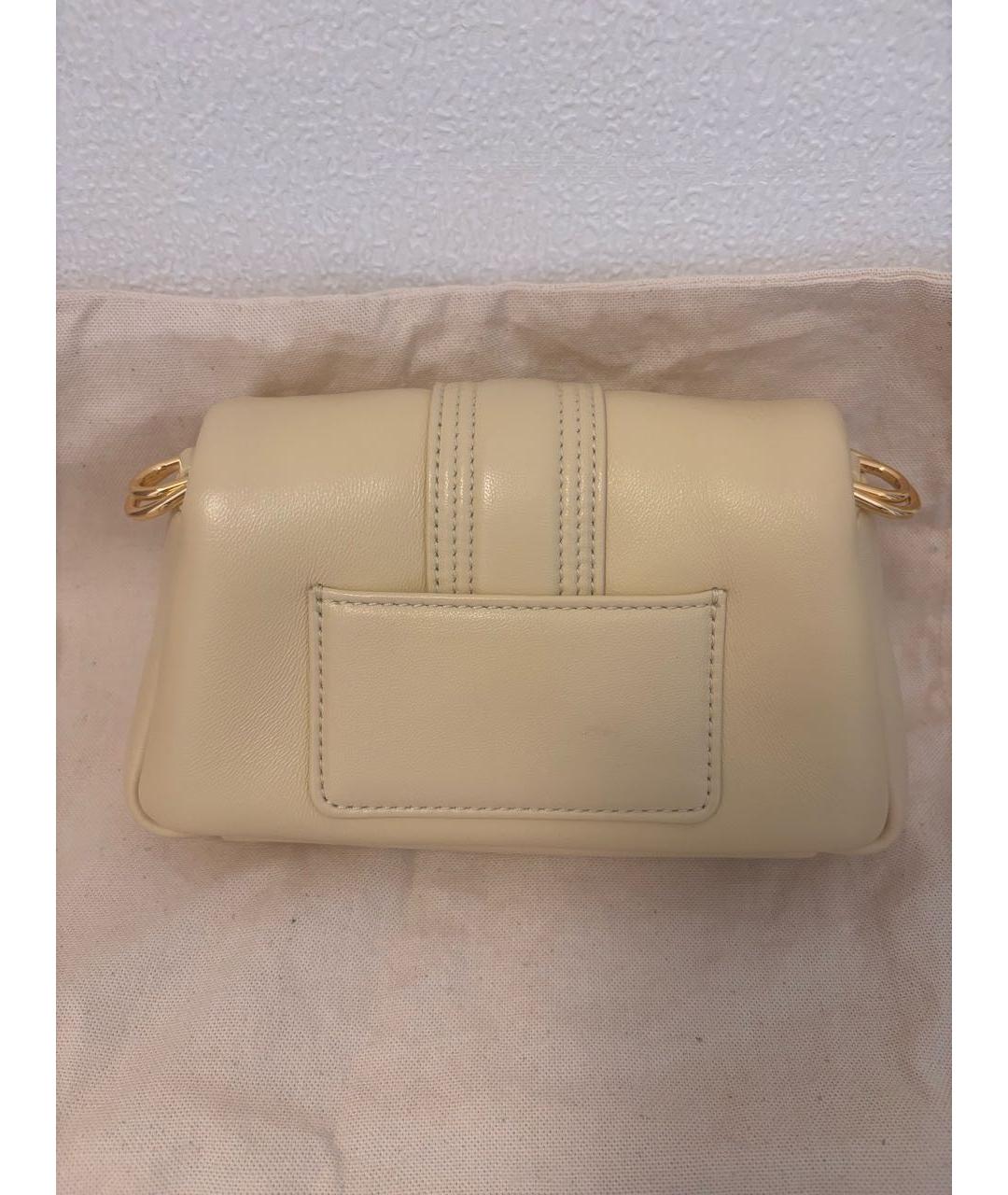 JACQUEMUS Бежевая кожаная сумка через плечо, фото 3
