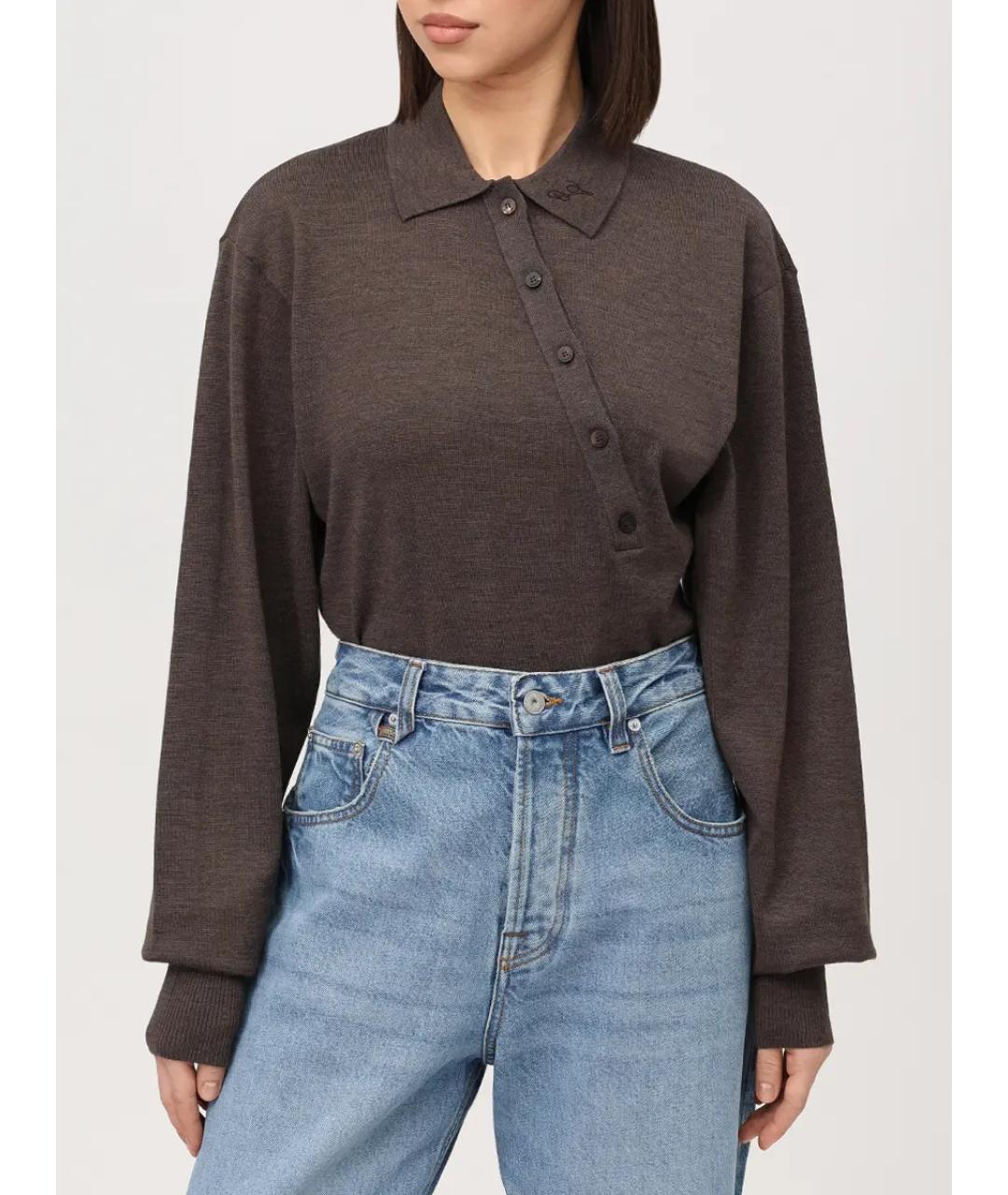 JACQUEMUS Коричневый джемпер / свитер, фото 4