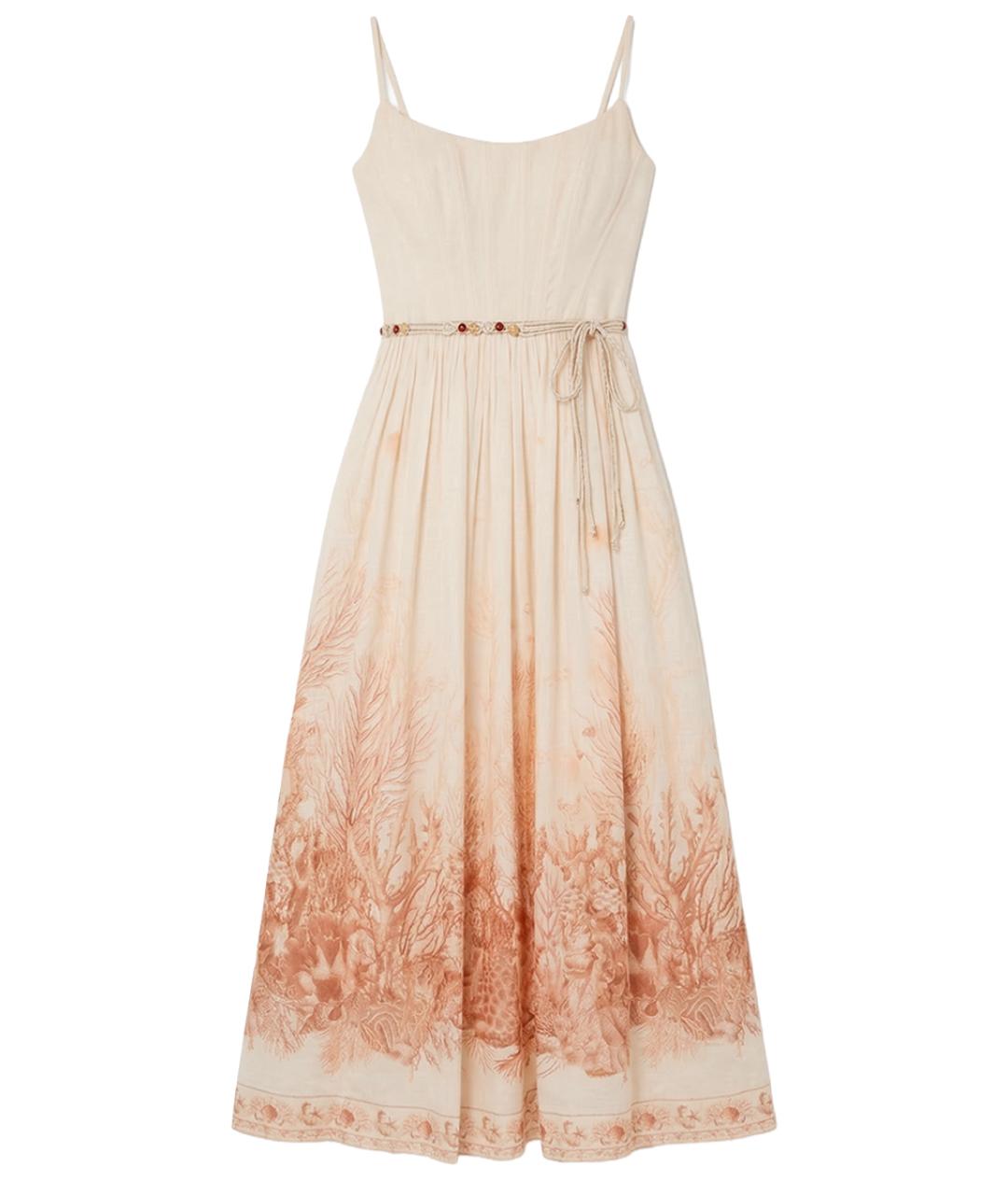 ZIMMERMANN Бежевый сарафан, фото 1