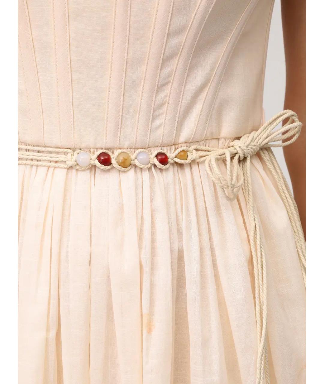 ZIMMERMANN Бежевый сарафан, фото 5