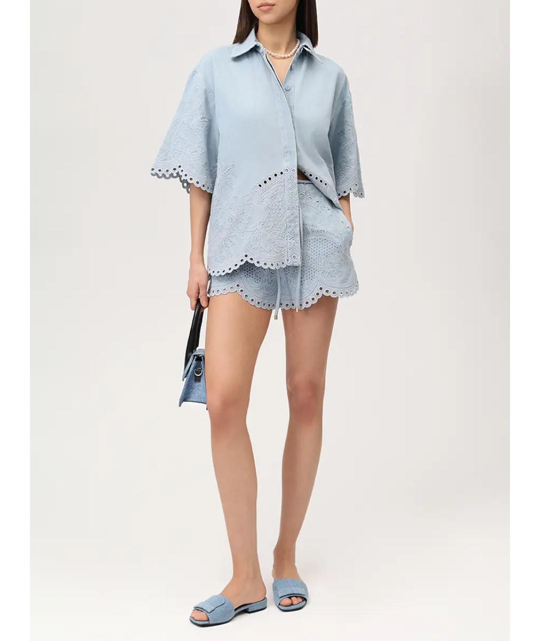 ZIMMERMANN Голубые шорты, фото 2