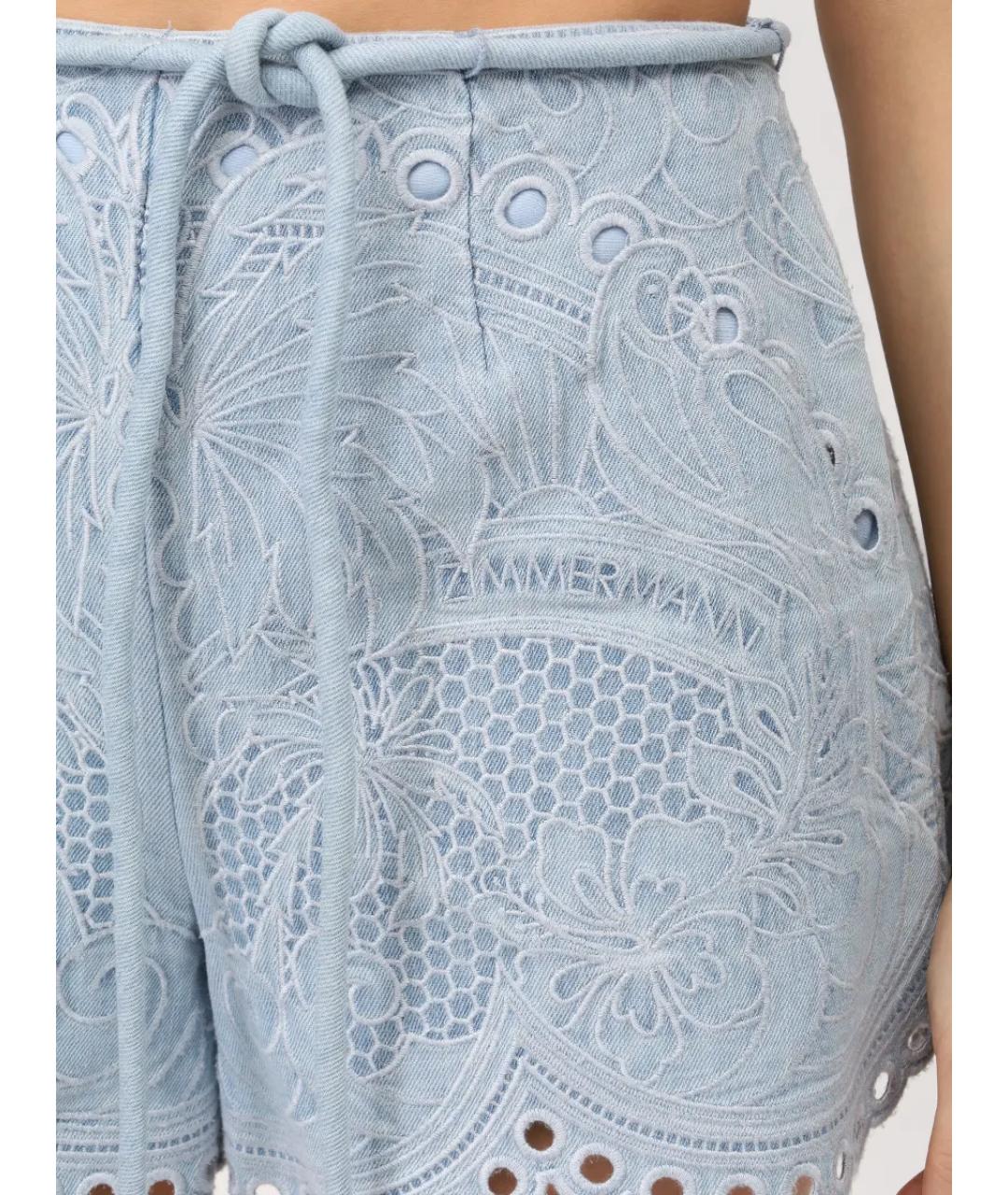 ZIMMERMANN Голубые шорты, фото 5