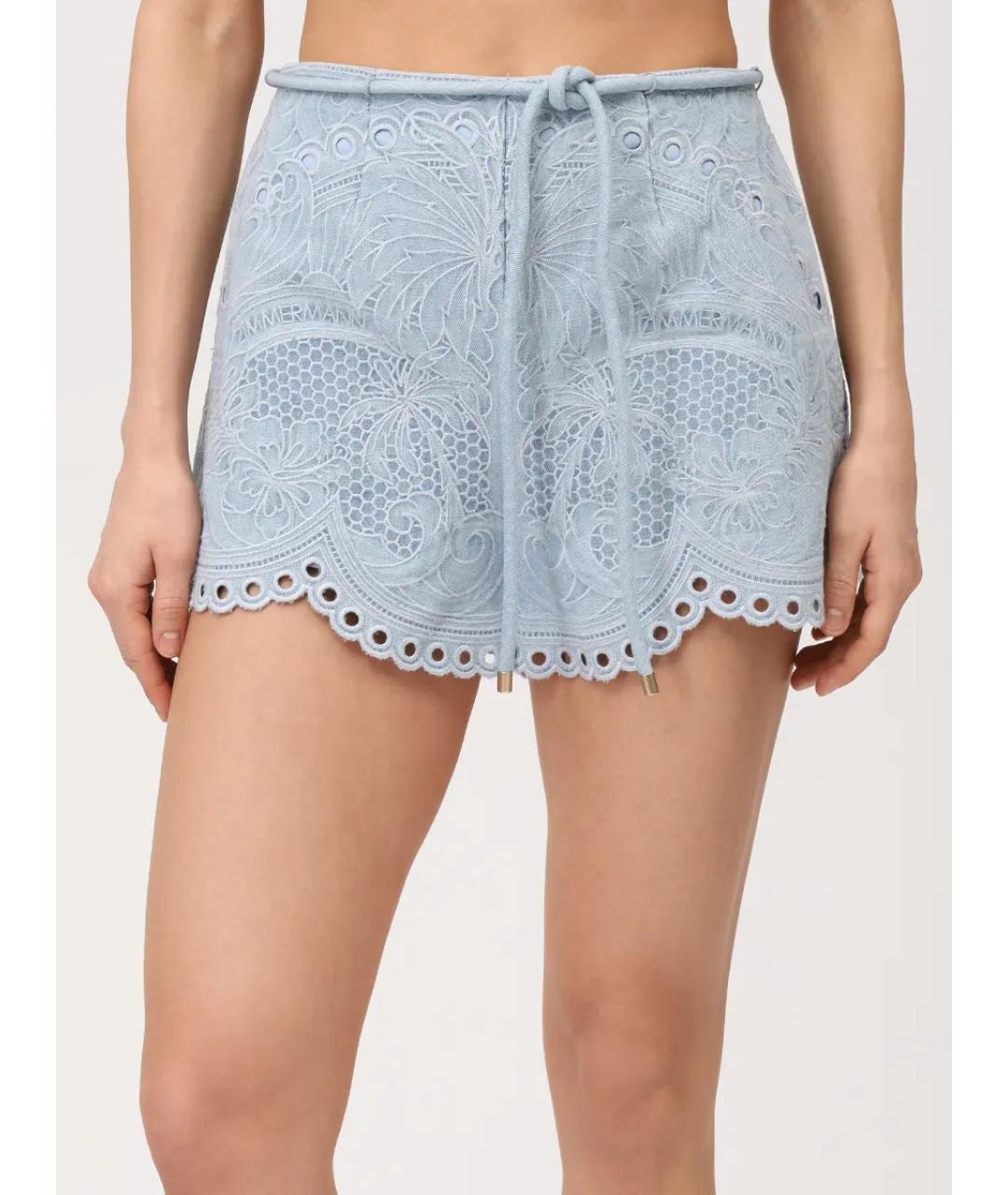 ZIMMERMANN Голубые шорты, фото 4