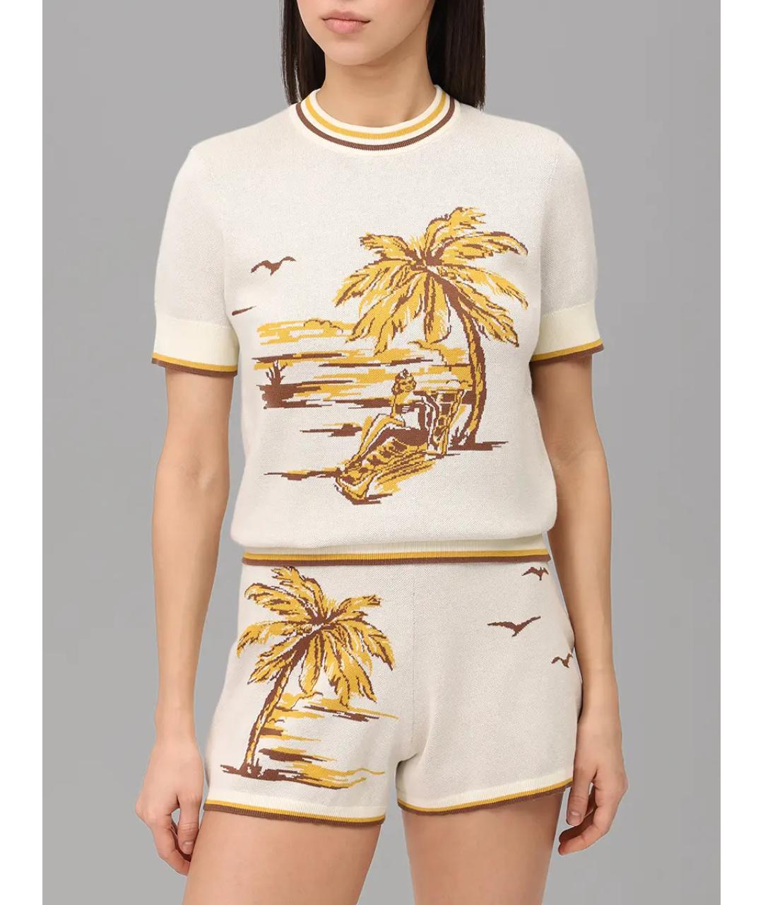 ZIMMERMANN Бежевая футболка, фото 4