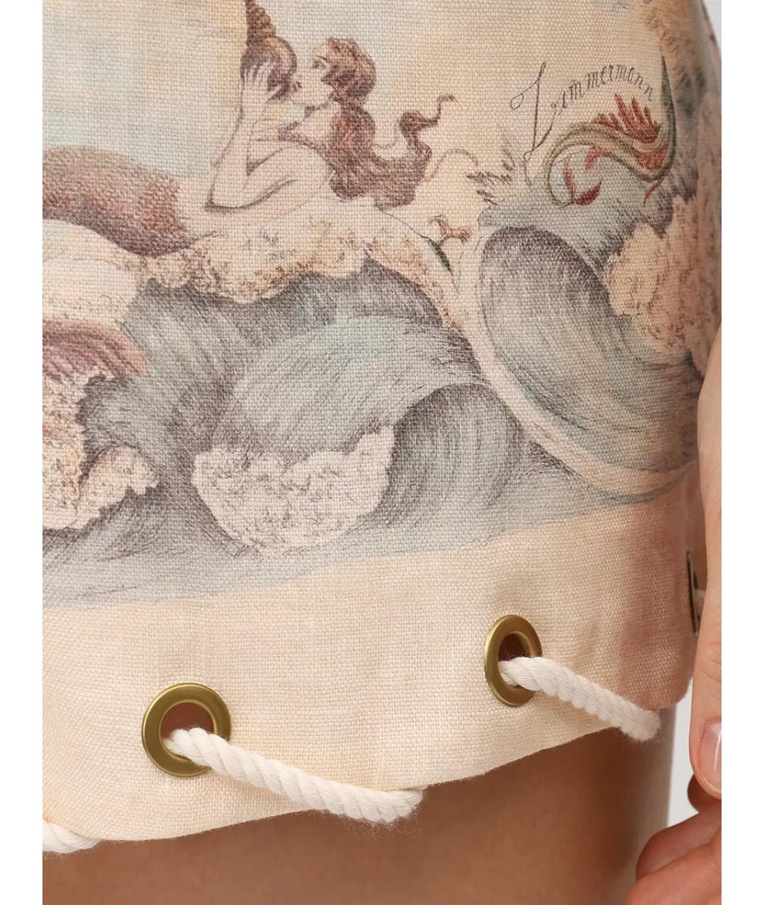 ZIMMERMANN Бежевые шорты, фото 5