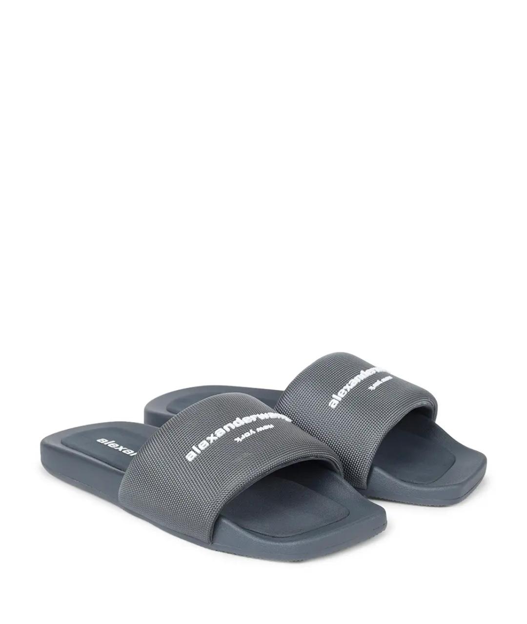 ALEXANDER WANG Серые шлепанцы, фото 2