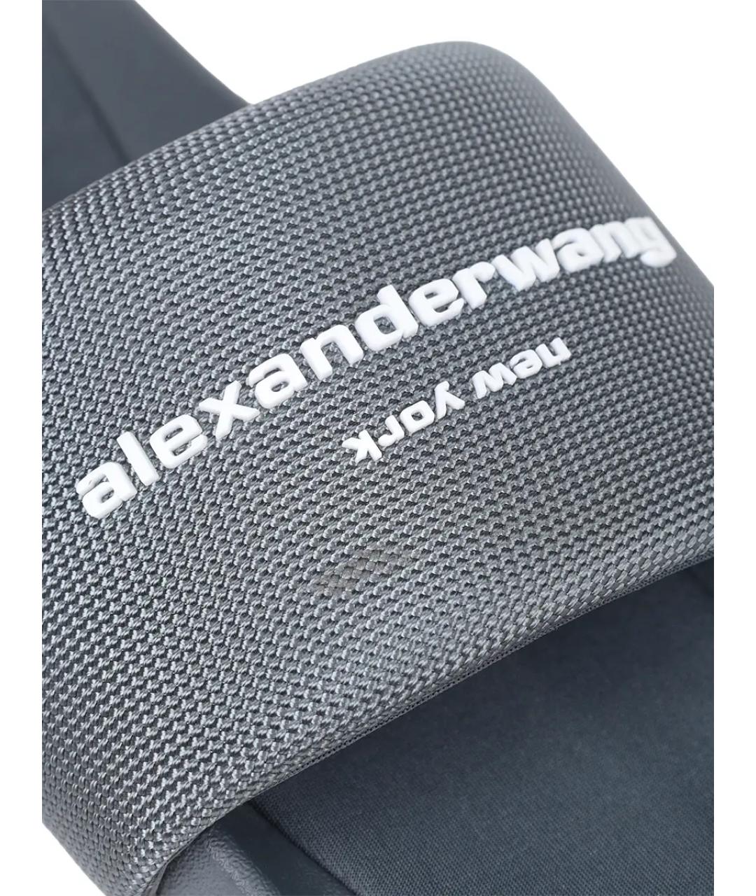 ALEXANDER WANG Серые шлепанцы, фото 5