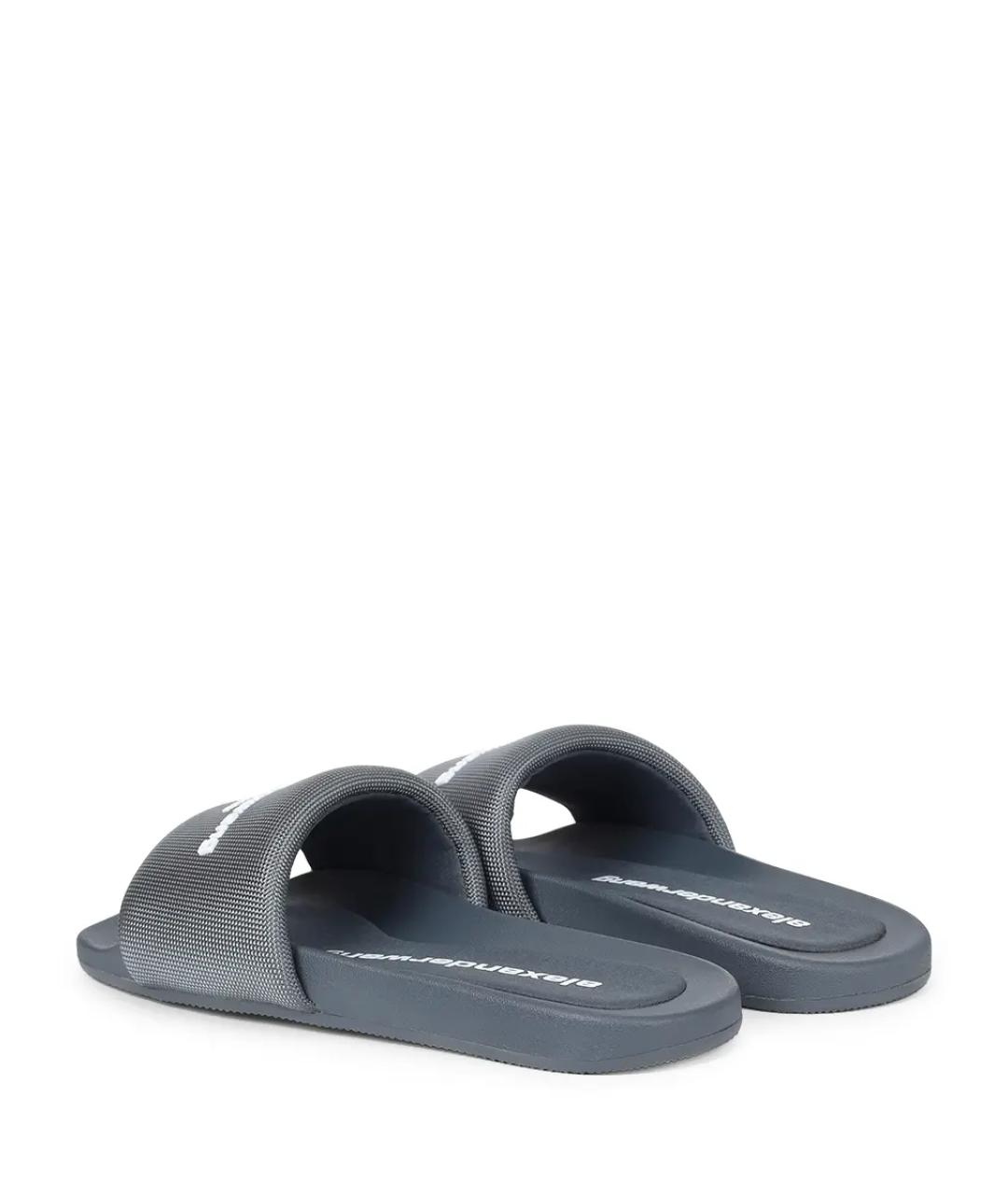 ALEXANDER WANG Серые шлепанцы, фото 4