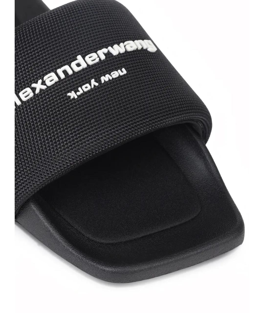 ALEXANDER WANG Черные шлепанцы, фото 5