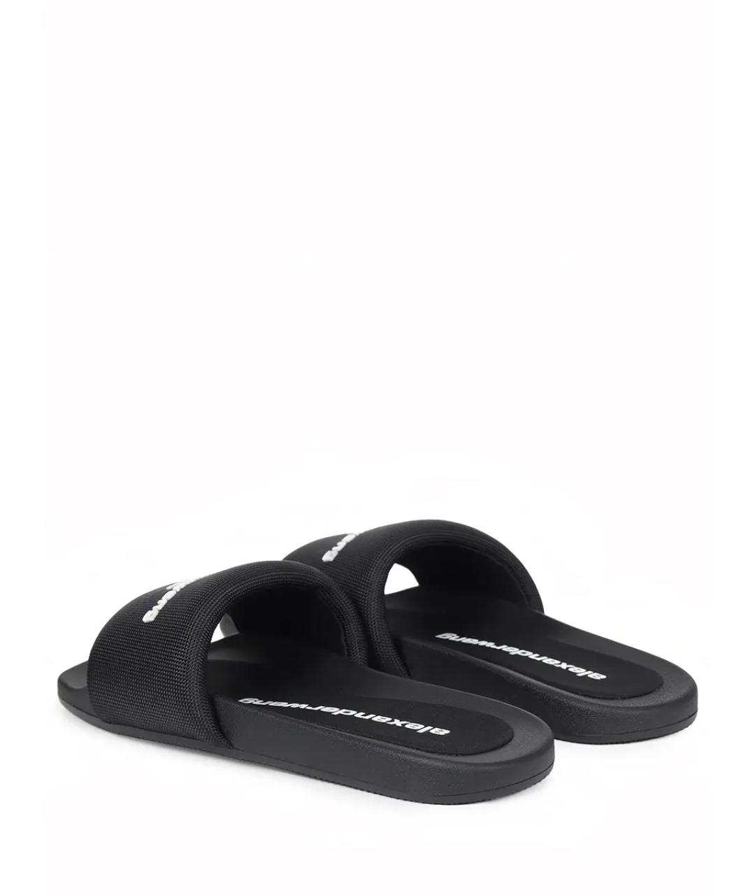ALEXANDER WANG Черные шлепанцы, фото 4