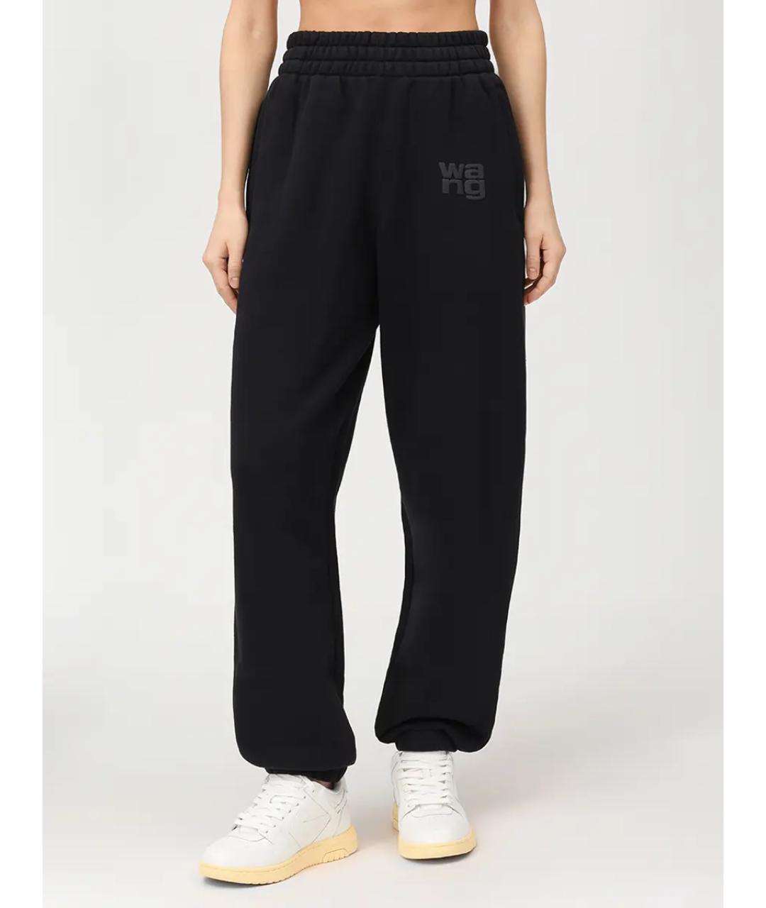 ALEXANDER WANG Черные хлопковые спортивные брюки и шорты, фото 4