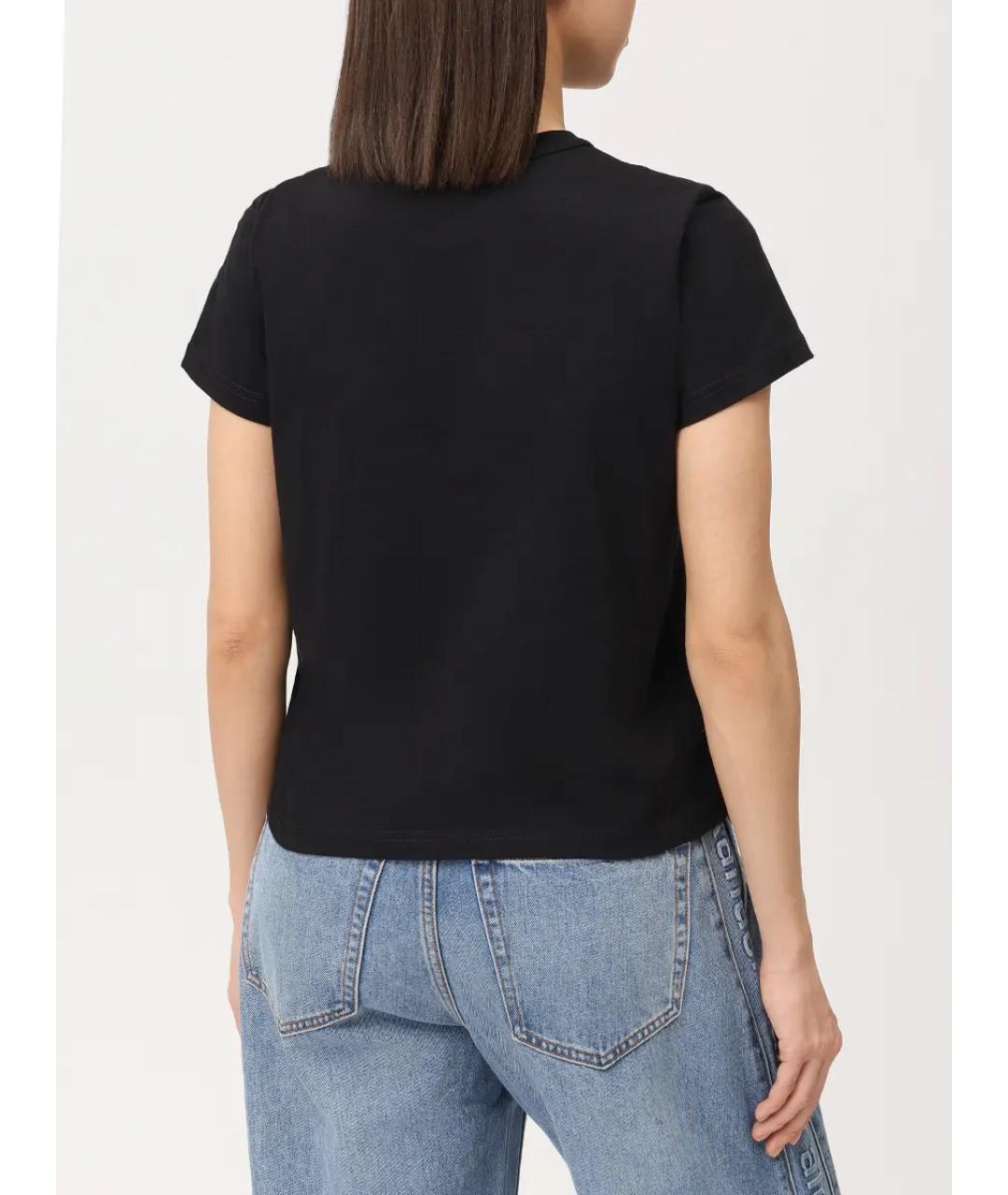 ALEXANDER WANG Черная хлопковая футболка, фото 3