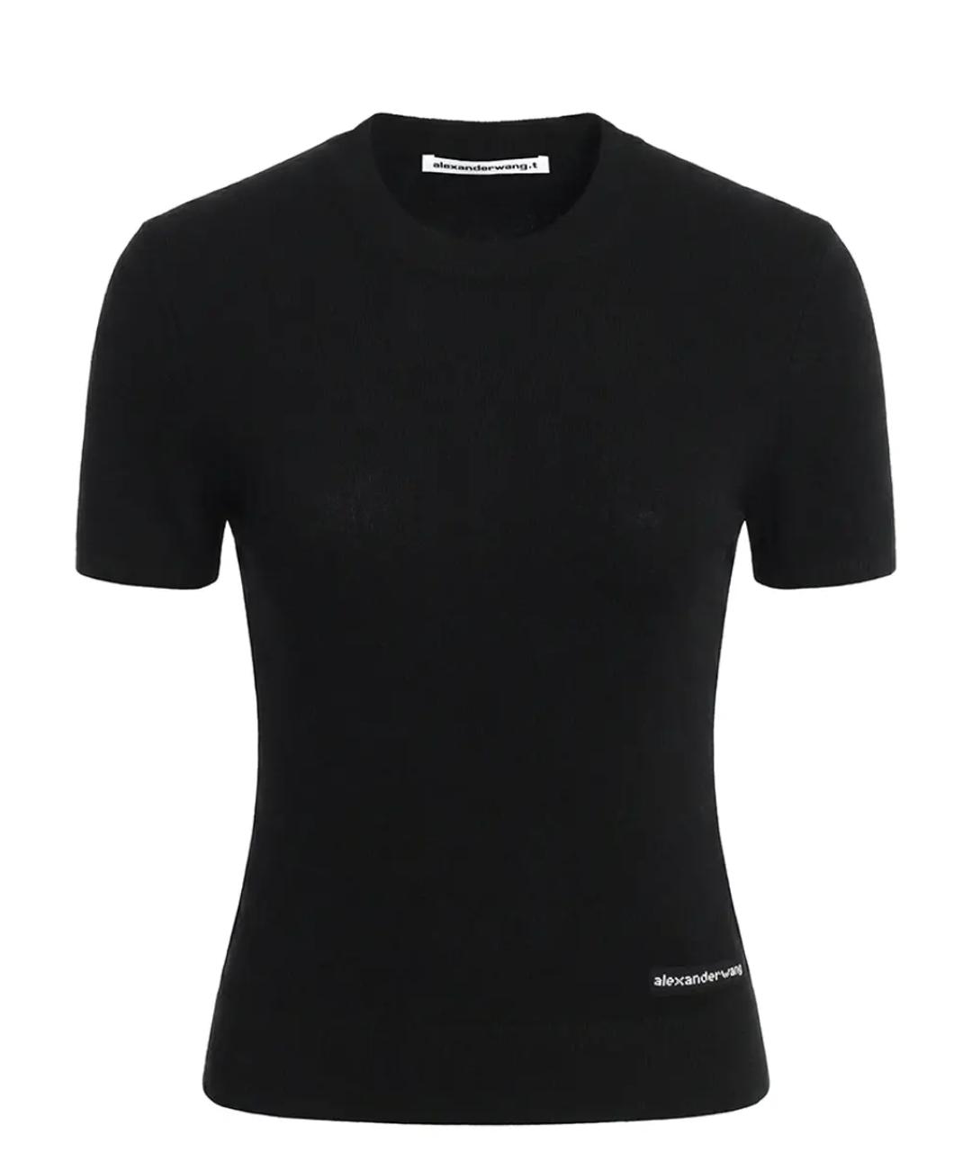 ALEXANDER WANG Черная шерстяная футболка, фото 1