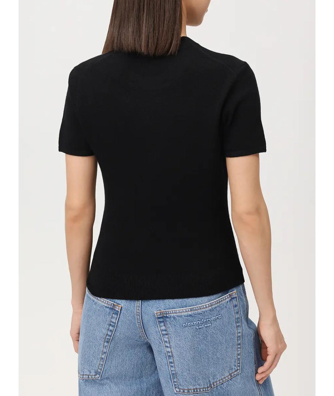 ALEXANDER WANG Черная шерстяная футболка, фото 3
