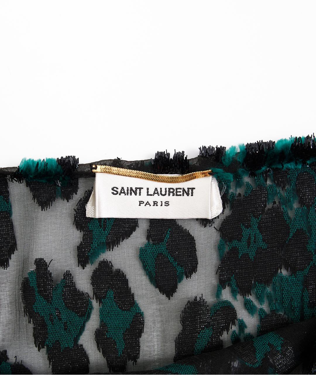 SAINT LAURENT Черная шелковая блузы, фото 4