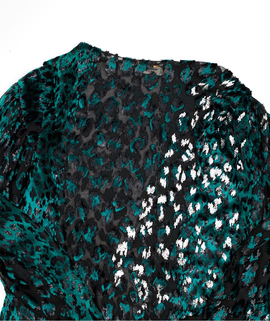 SAINT LAURENT Черная шелковая блузы, фото 3