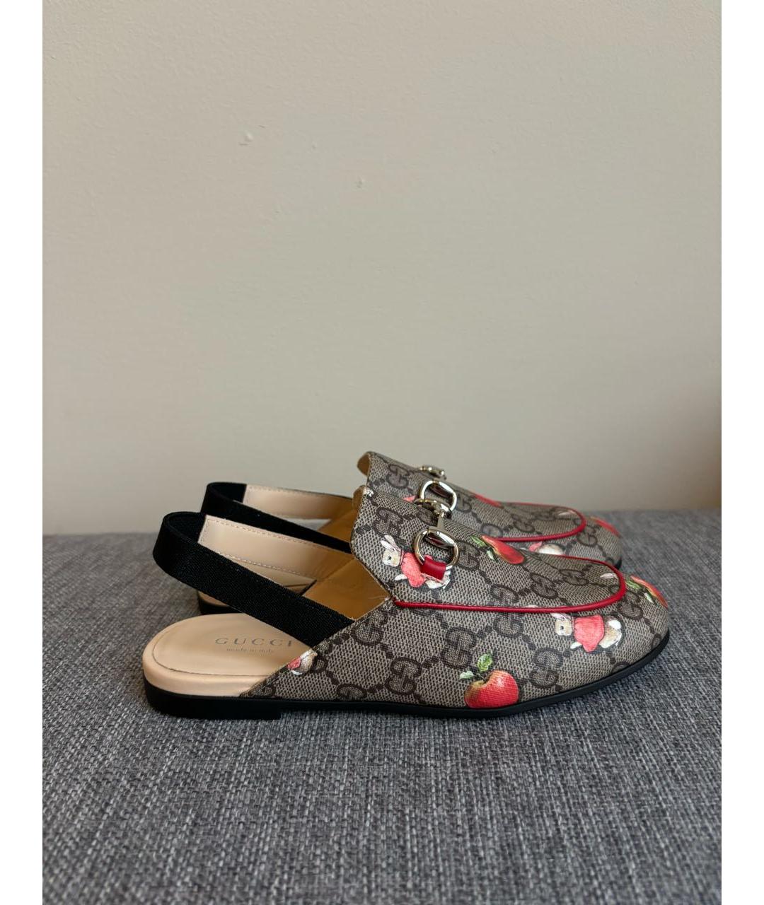 GUCCI KIDS Коричневые лоферы и мокасины, фото 6