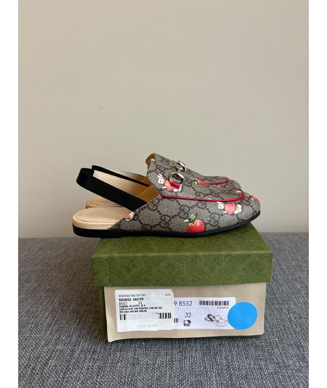 GUCCI KIDS Коричневые лоферы и мокасины, фото 5