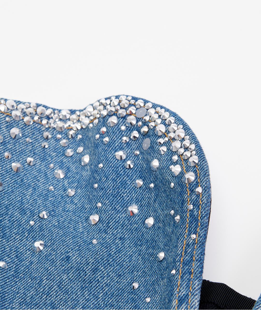 SAINT LAURENT Голубое хлопковое коктейльное платье, фото 4