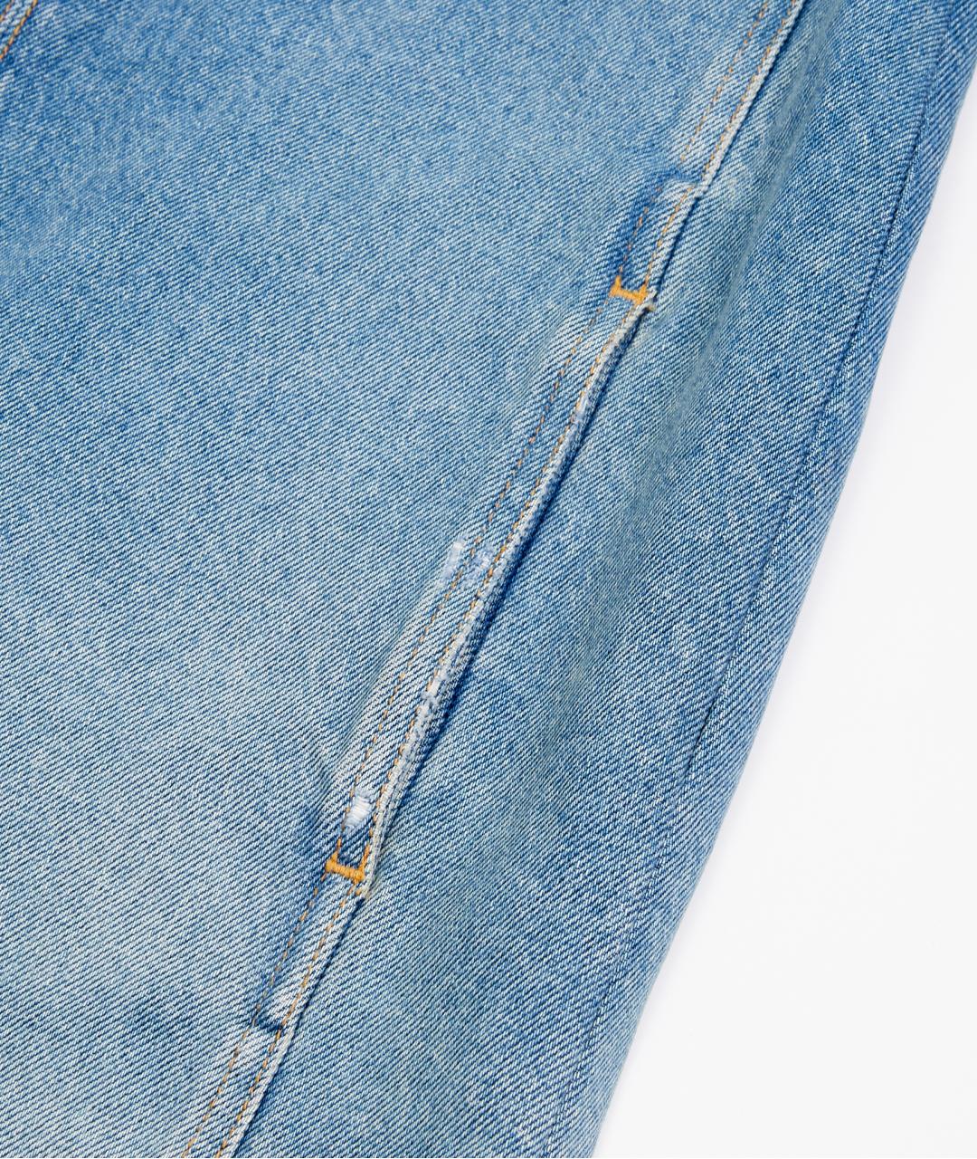 SAINT LAURENT Голубое хлопковое коктейльное платье, фото 5