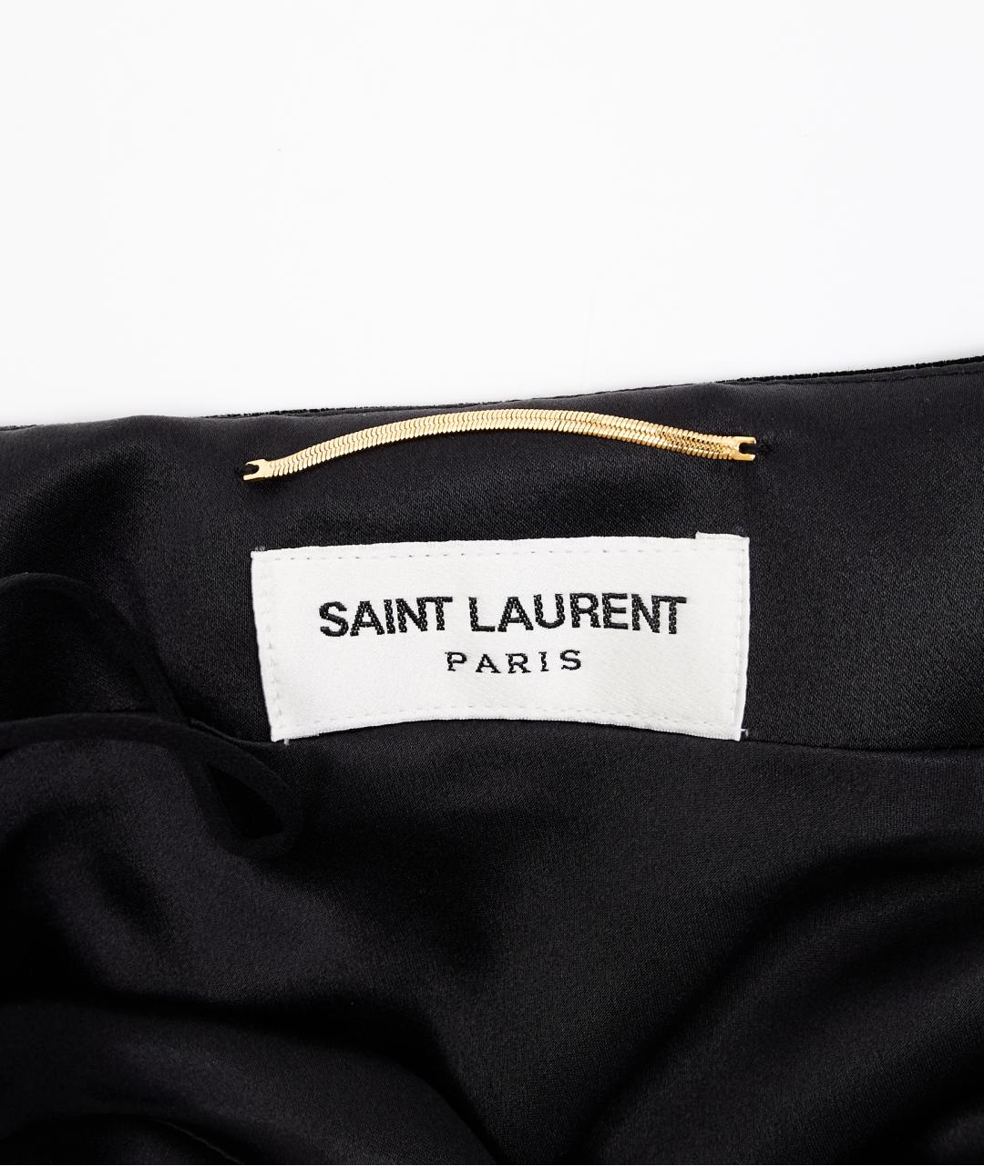SAINT LAURENT Черное вискозное вечернее платье, фото 6
