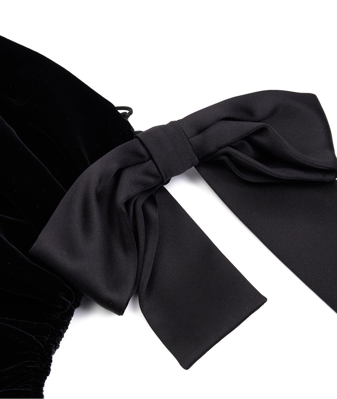 SAINT LAURENT Черное вискозное вечернее платье, фото 4