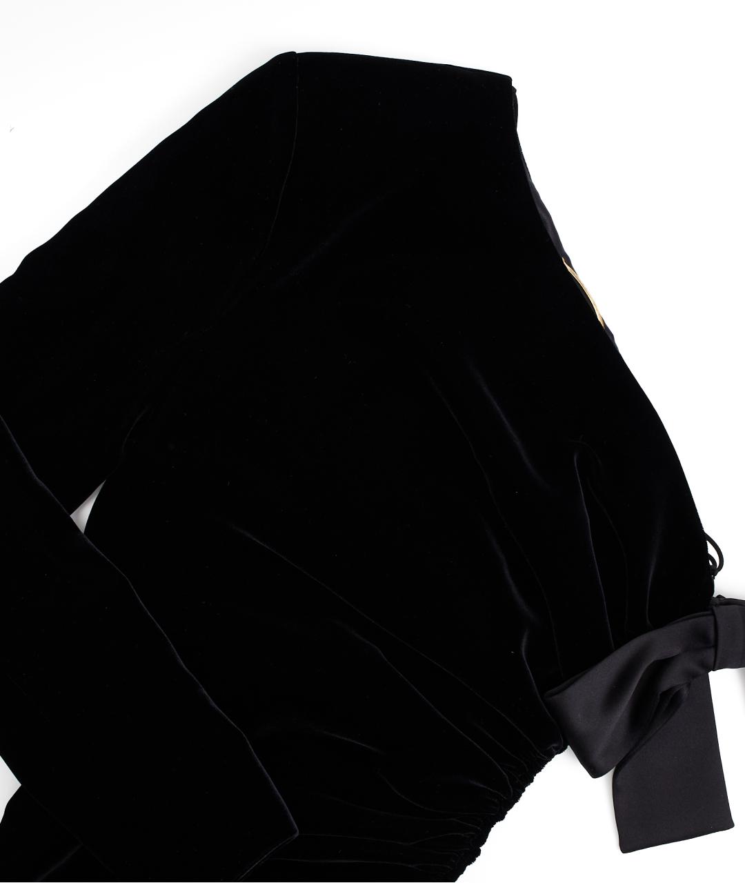 SAINT LAURENT Черное вискозное вечернее платье, фото 5