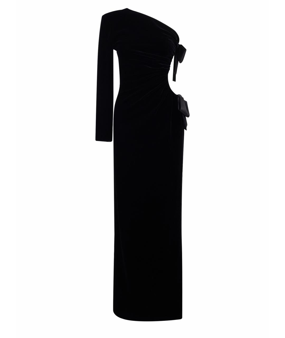 SAINT LAURENT Черное вискозное вечернее платье, фото 1