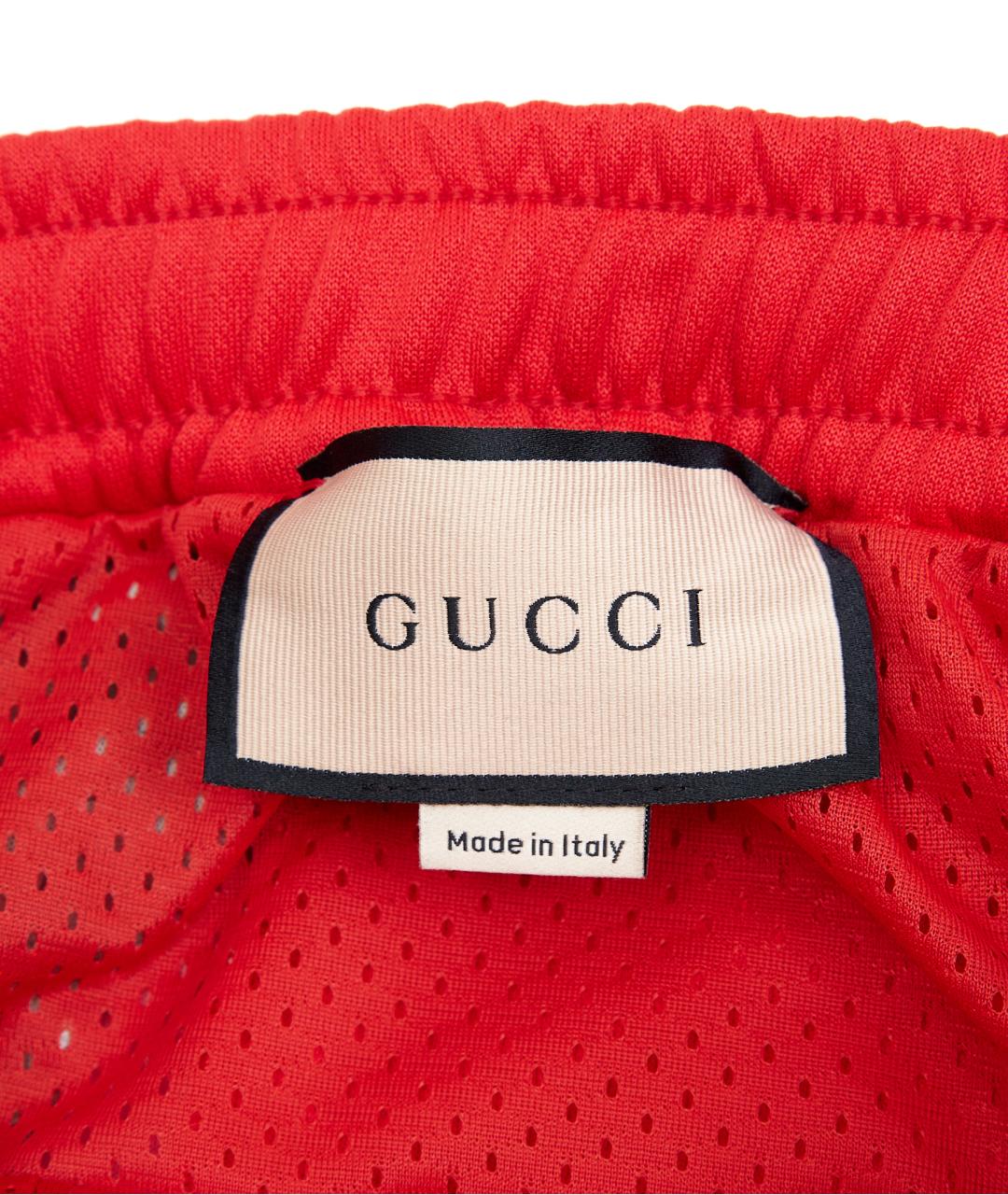 GUCCI Красные полиэстеровые спортивные брюки и шорты, фото 4