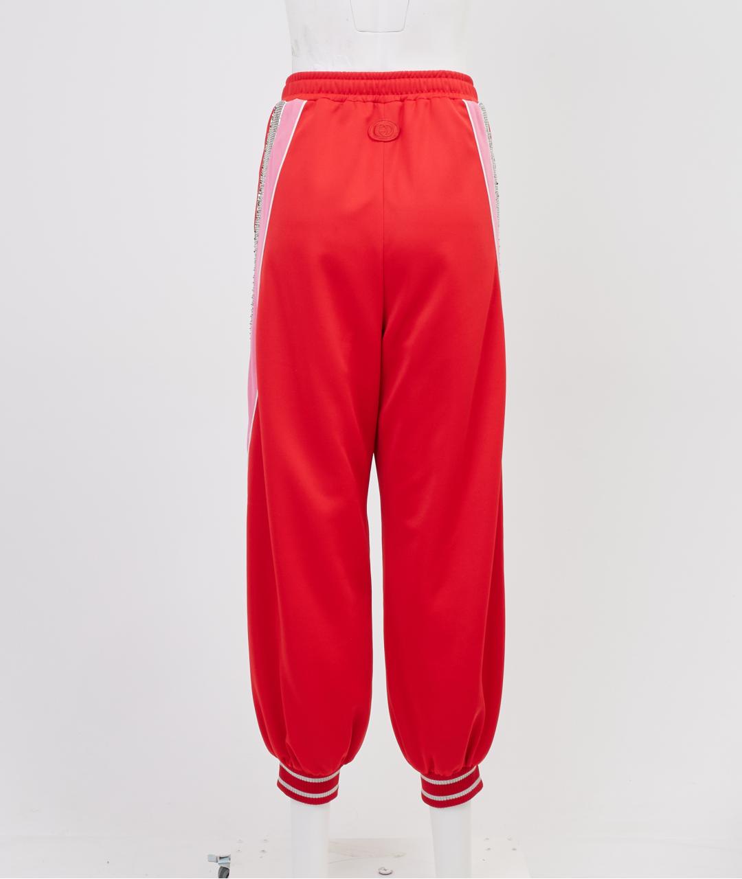 GUCCI Красные полиэстеровые спортивные брюки и шорты, фото 2