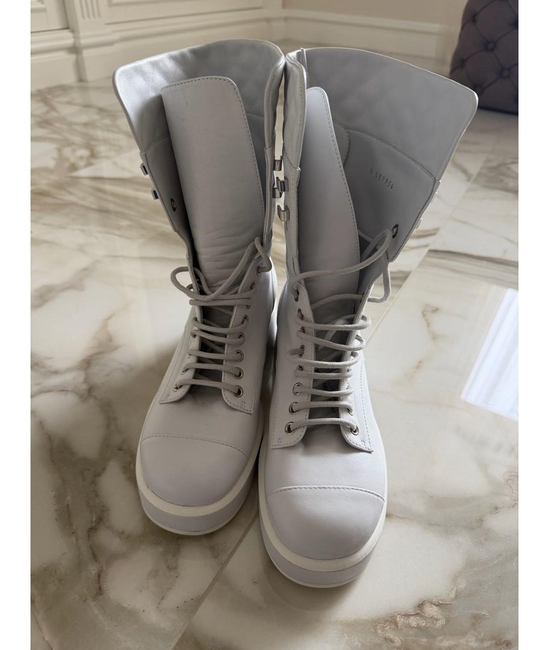 CHANEL Белые кожаные ботинки, фото 2