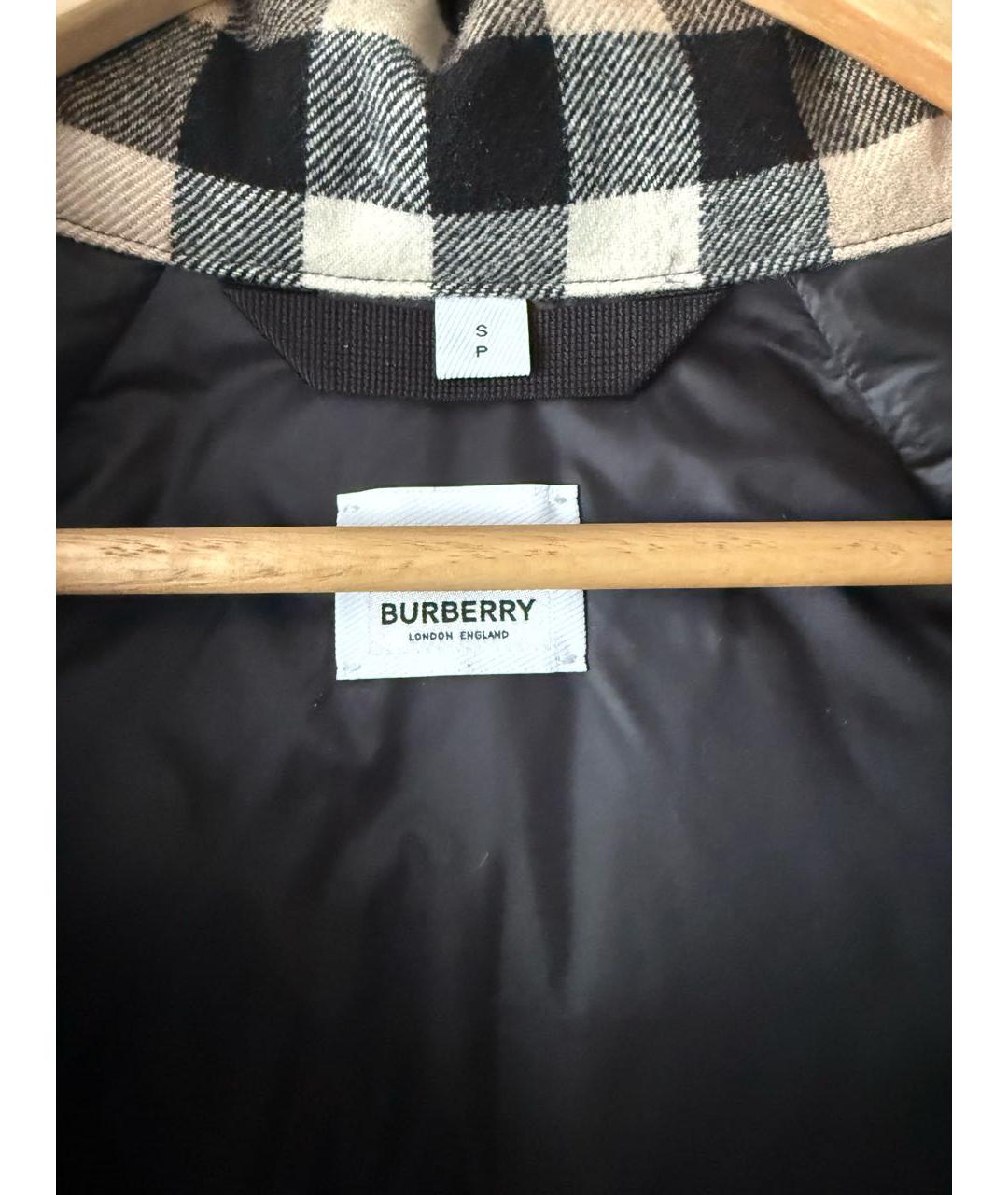 BURBERRY Черная полиамидовая куртка, фото 4