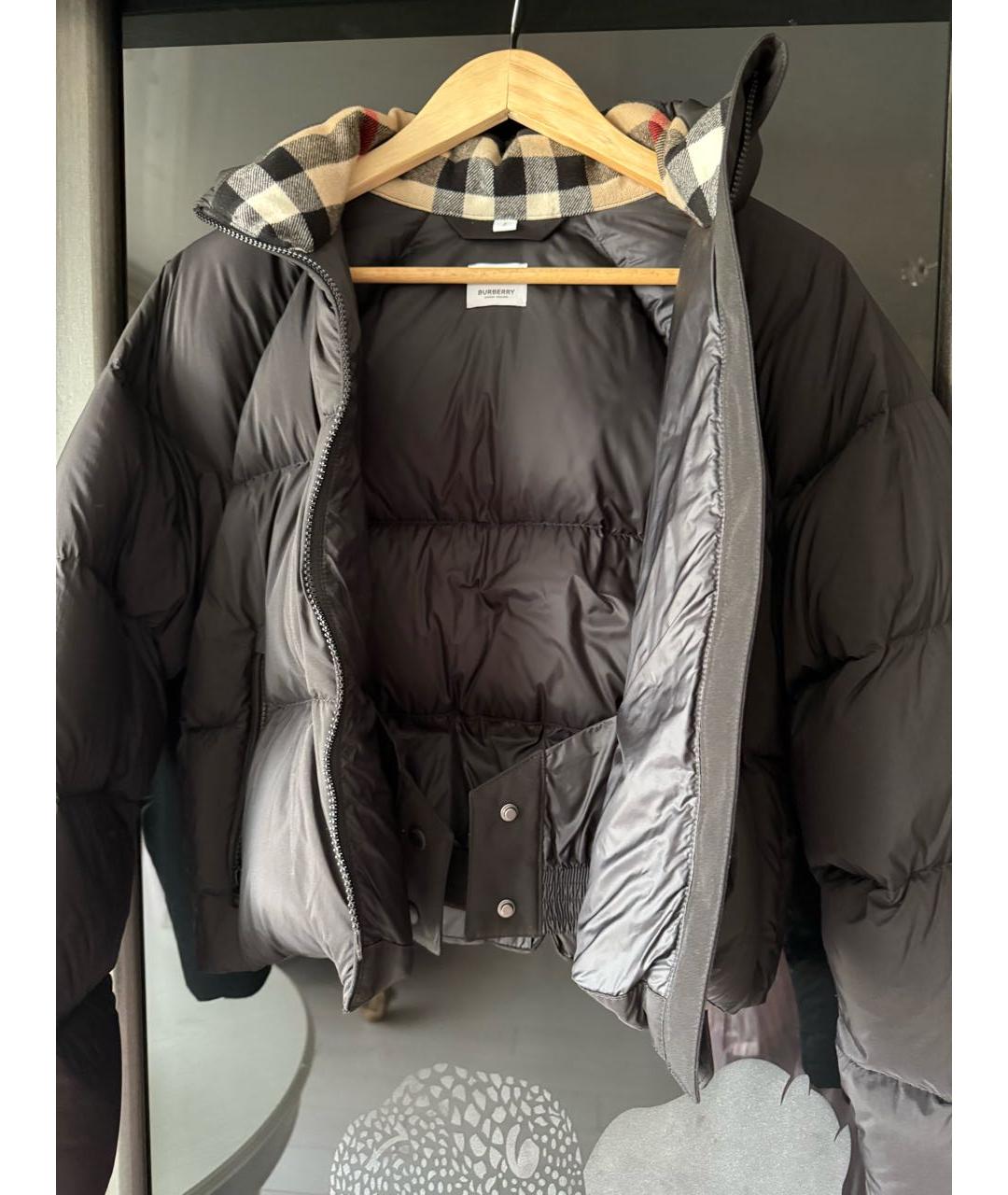 BURBERRY Черная полиамидовая куртка, фото 3