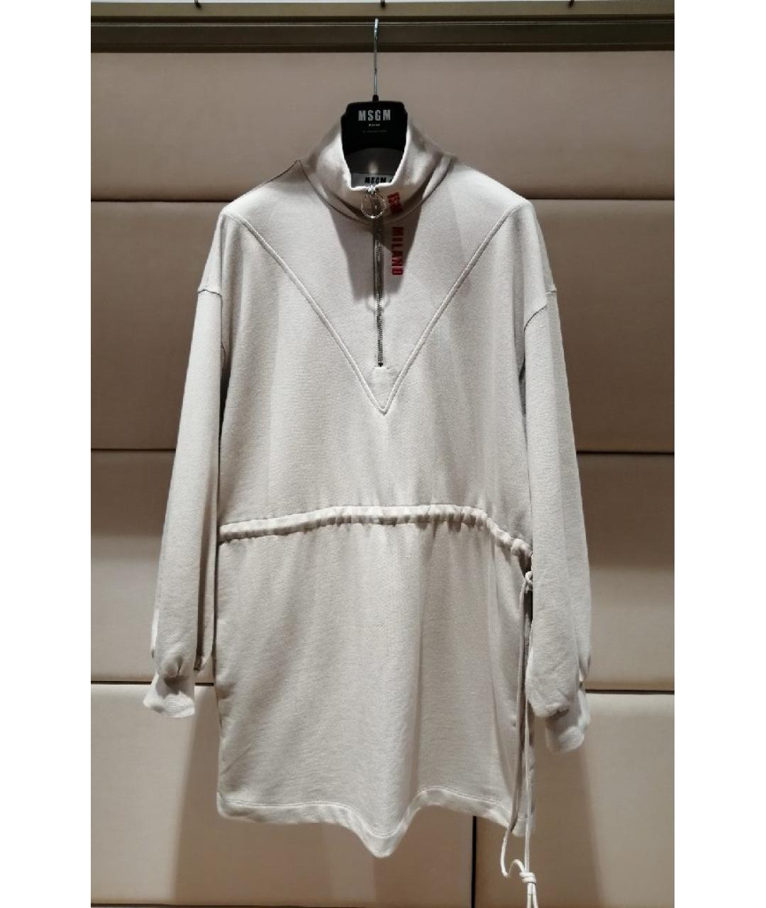 MSGM Бежевое повседневное платье, фото 3