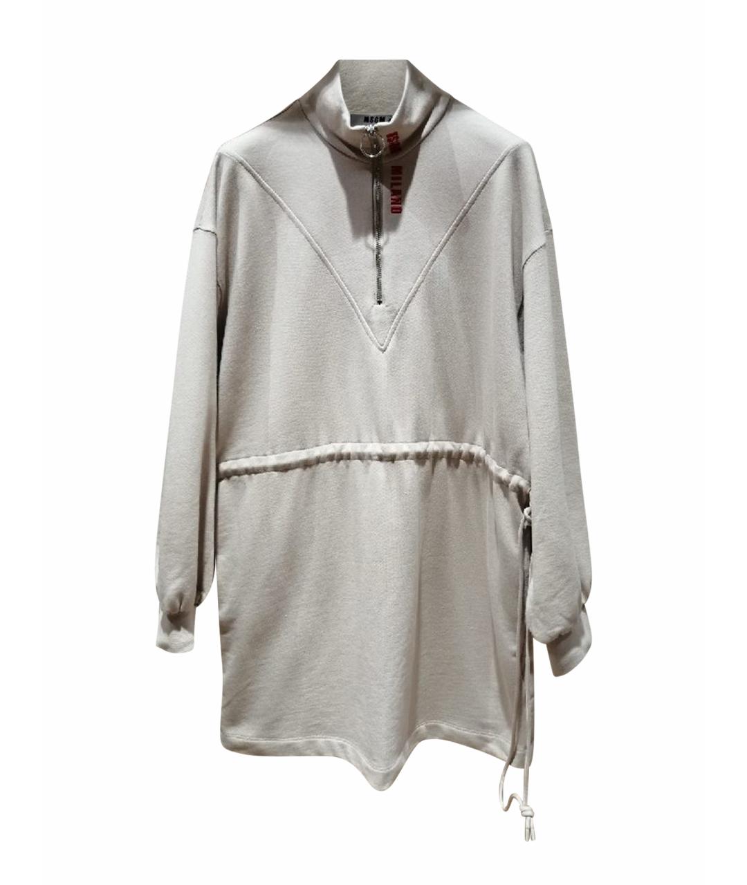 MSGM Бежевое повседневное платье, фото 1