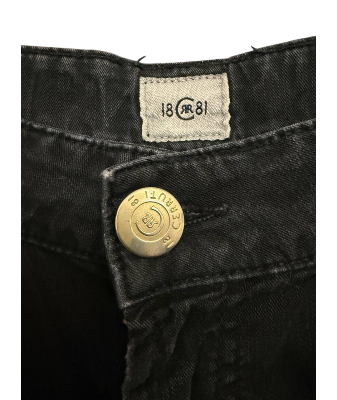 CERRUTI 1881 Антрацитовые хлопковые джинсы клеш, фото 3