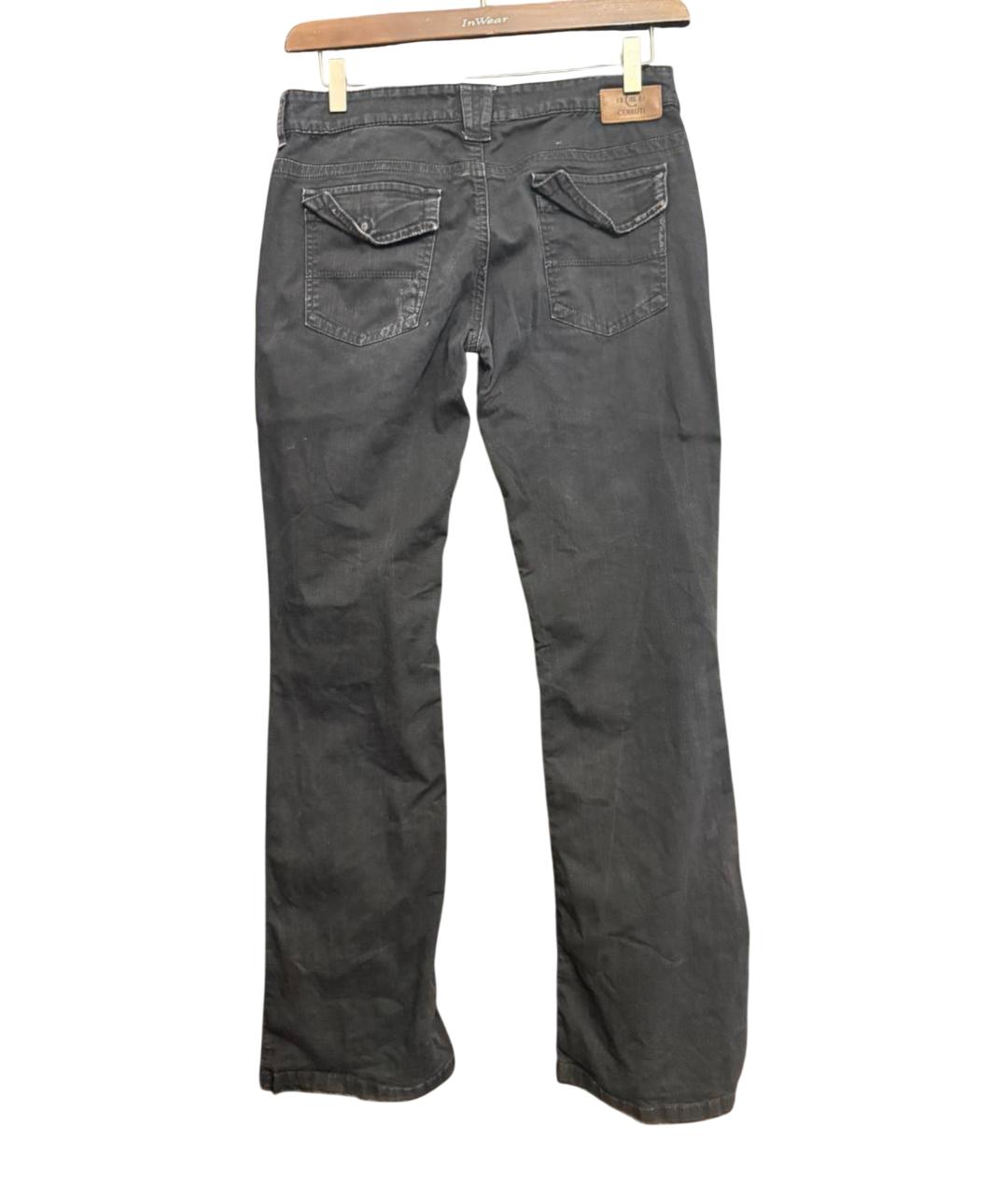 CERRUTI 1881 Антрацитовые хлопковые джинсы клеш, фото 2