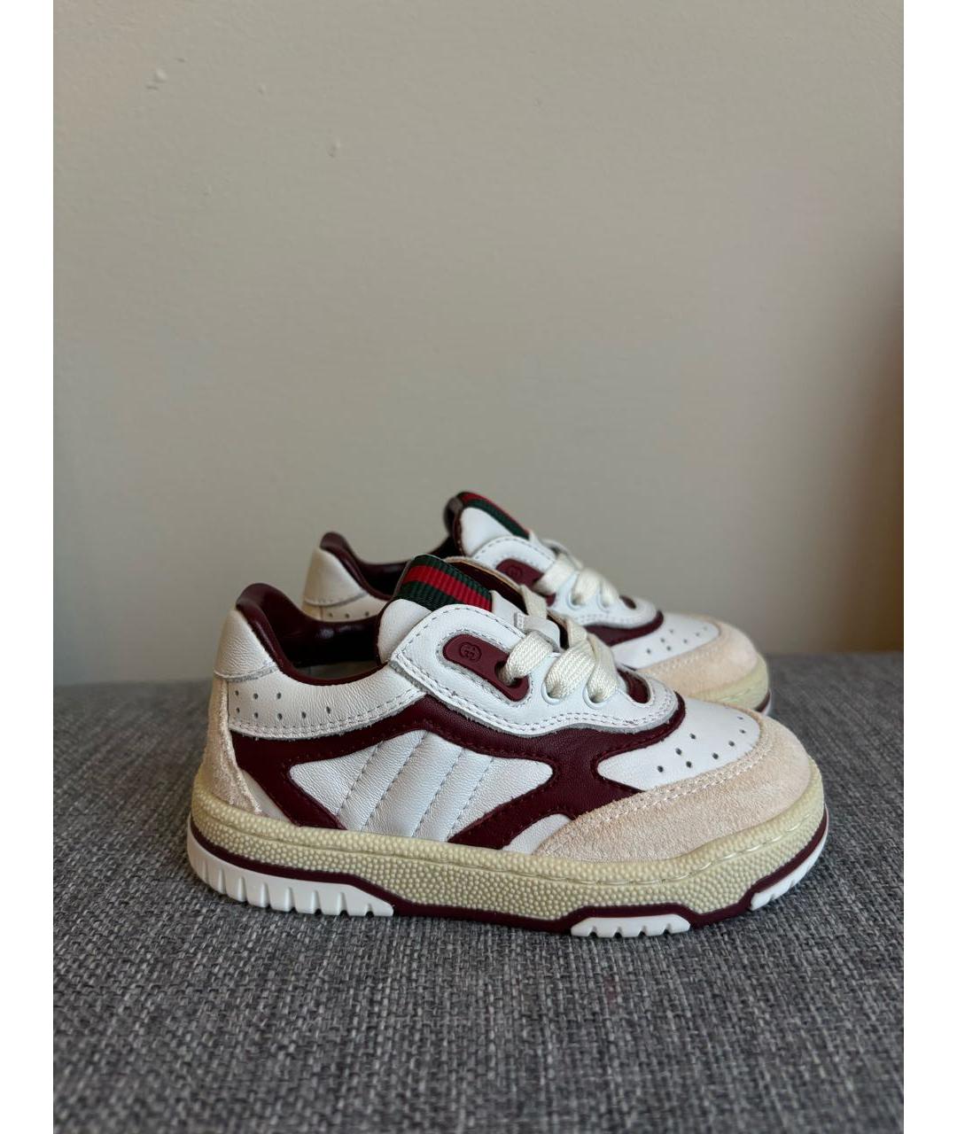 GUCCI KIDS Белые кожаные кеды, фото 6