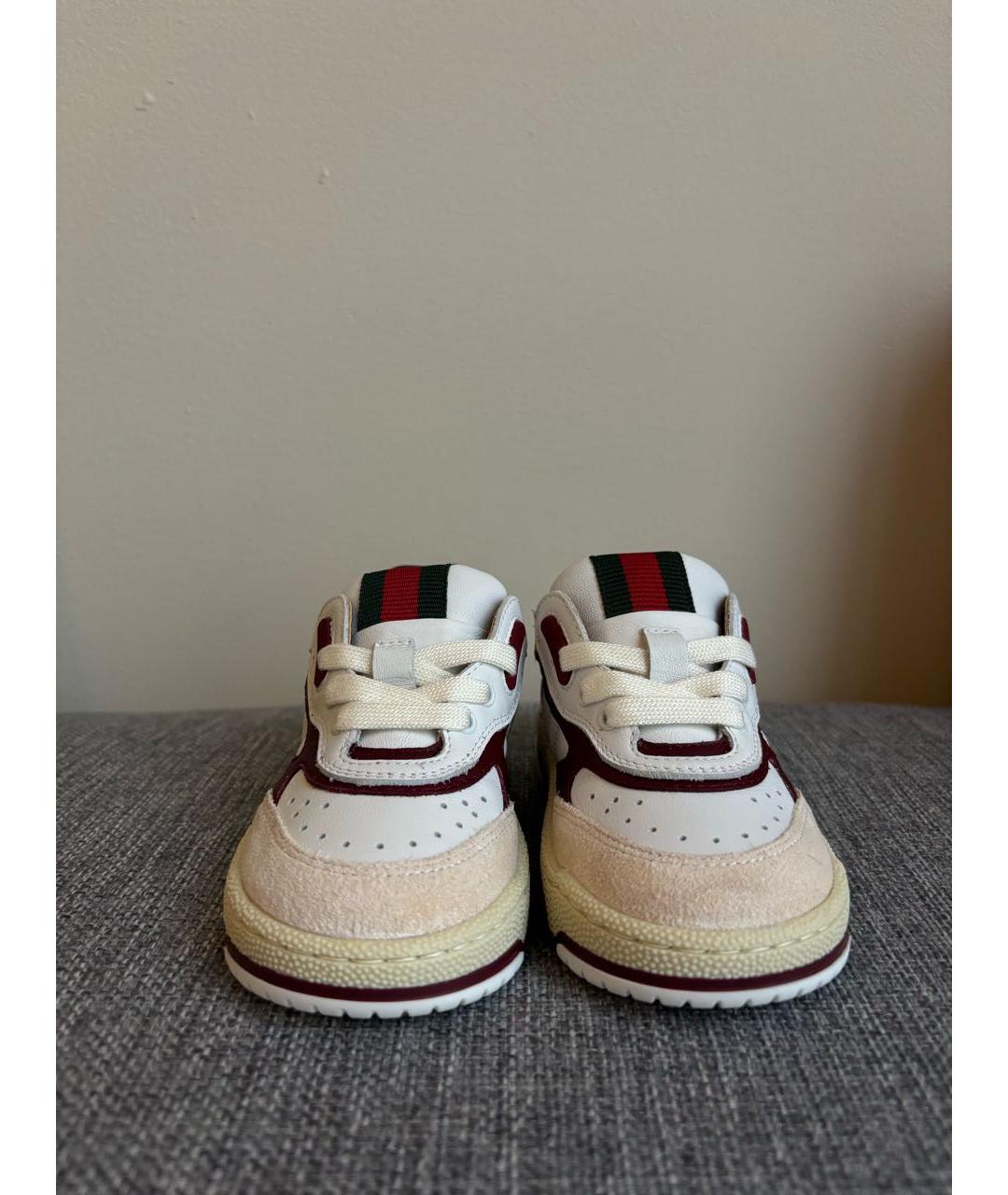 GUCCI KIDS Белые кожаные кеды, фото 2