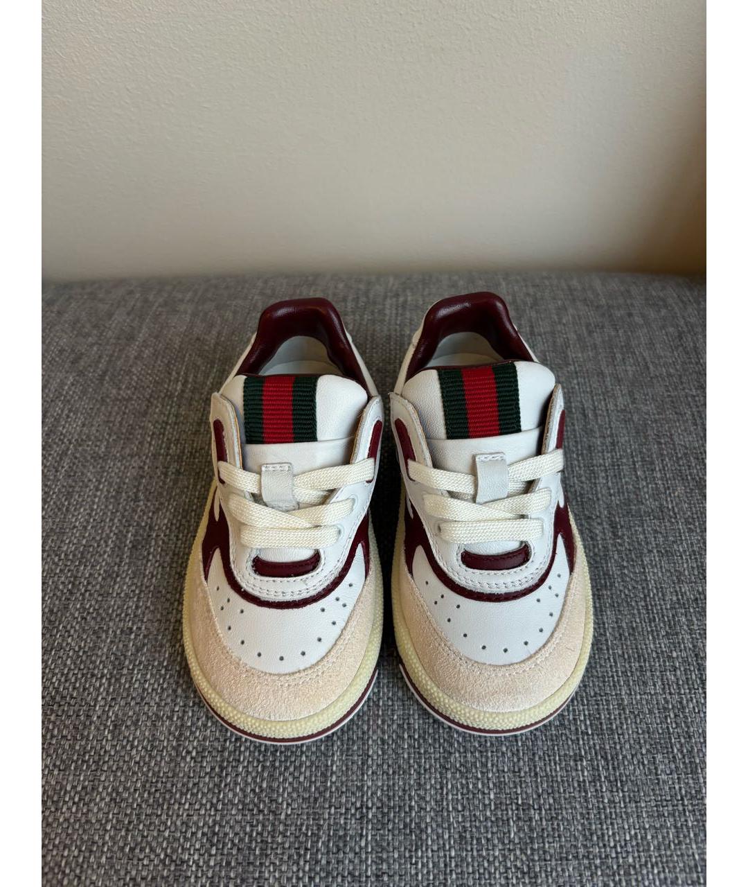 GUCCI KIDS Белые кожаные кеды, фото 3