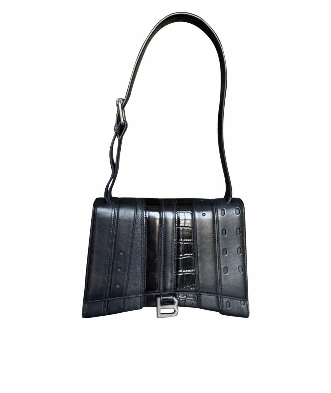 BALENCIAGA Черная кожаная сумка с короткими ручками, фото 1