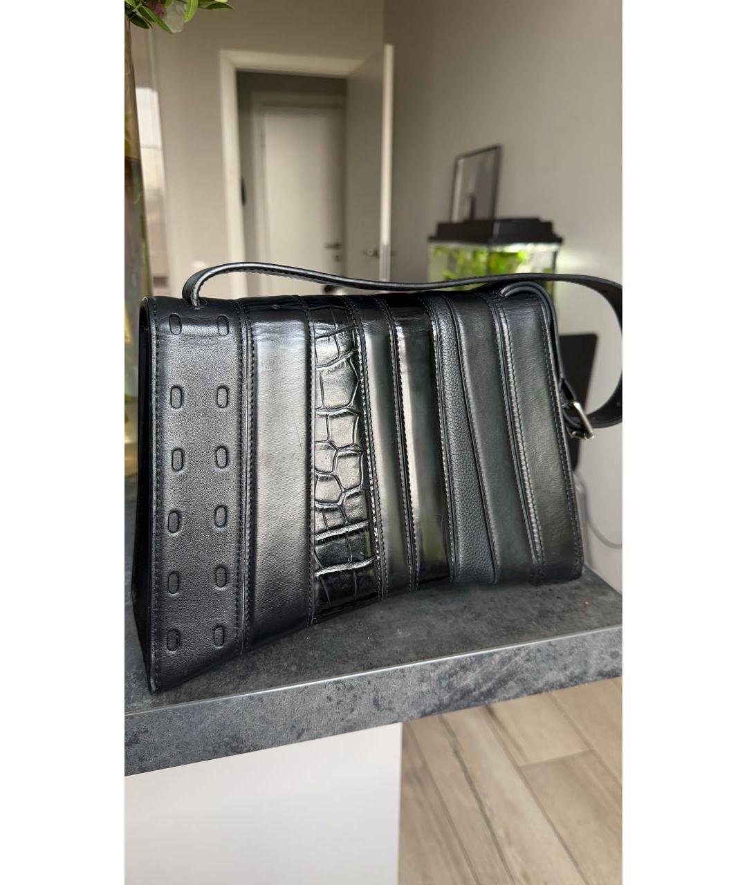 BALENCIAGA Черная кожаная сумка с короткими ручками, фото 3