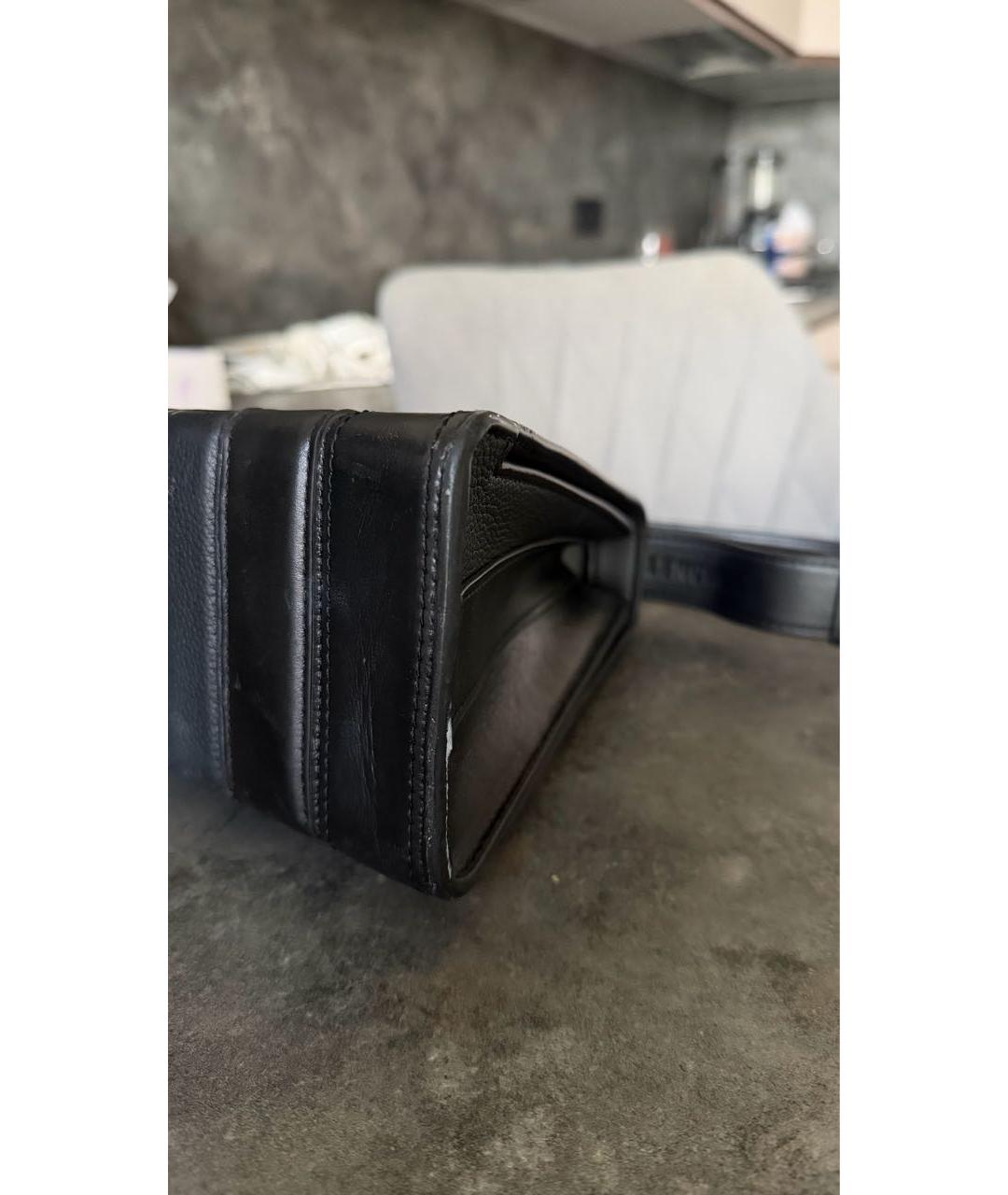 BALENCIAGA Черная кожаная сумка с короткими ручками, фото 7