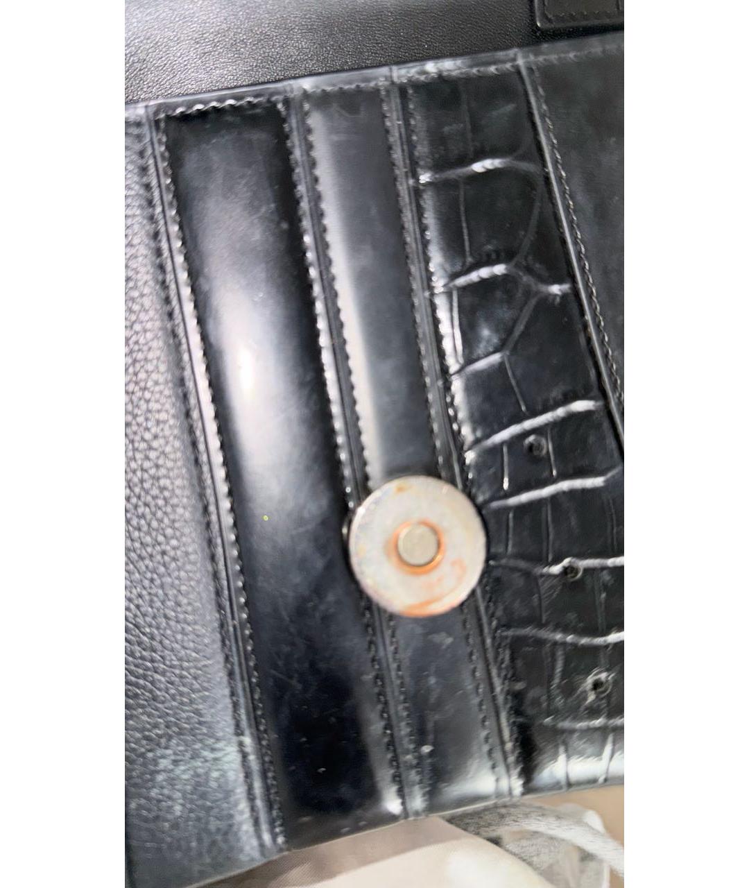 BALENCIAGA Черная кожаная сумка с короткими ручками, фото 5