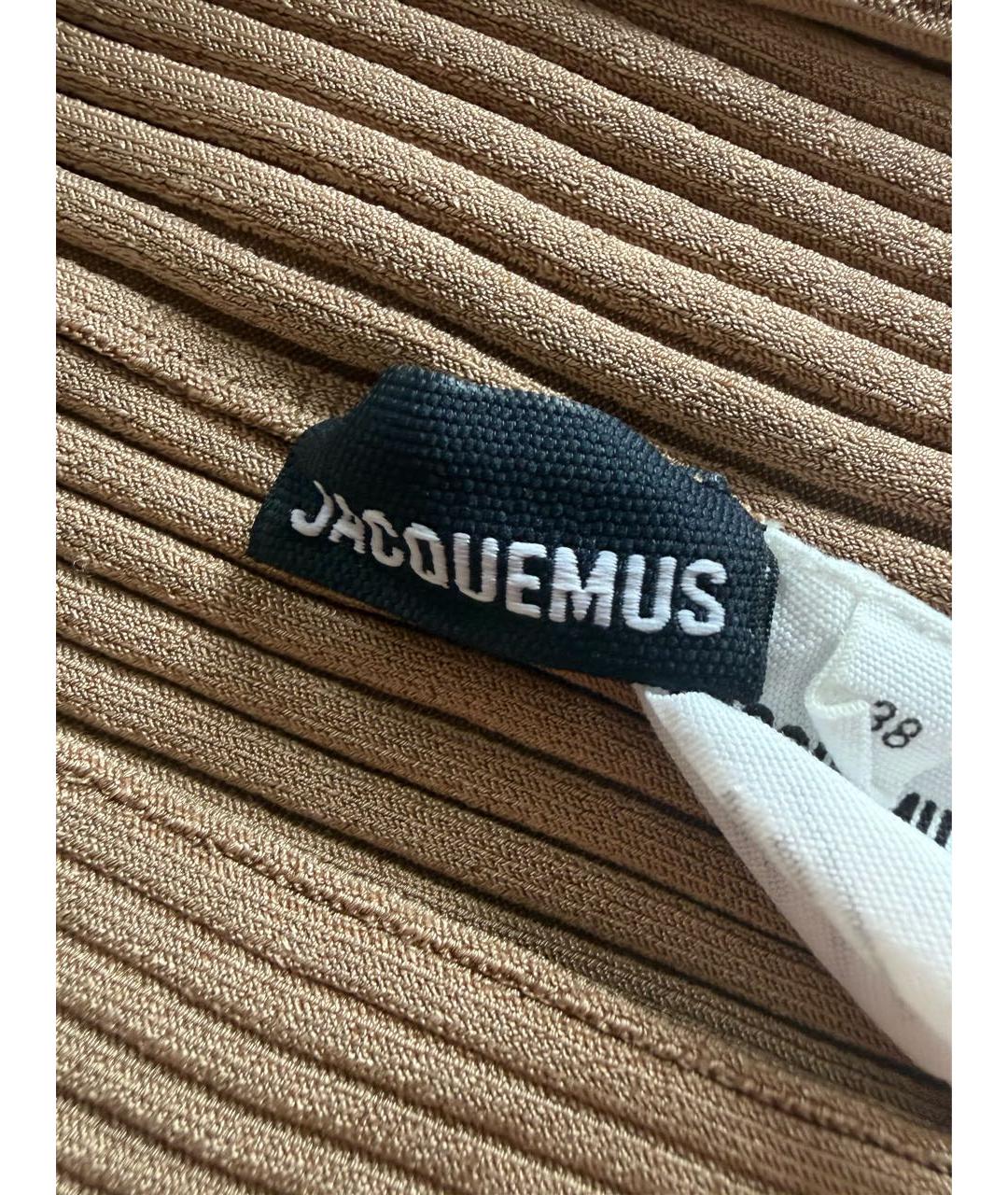 JACQUEMUS Бежевый вискозный кардиган, фото 6