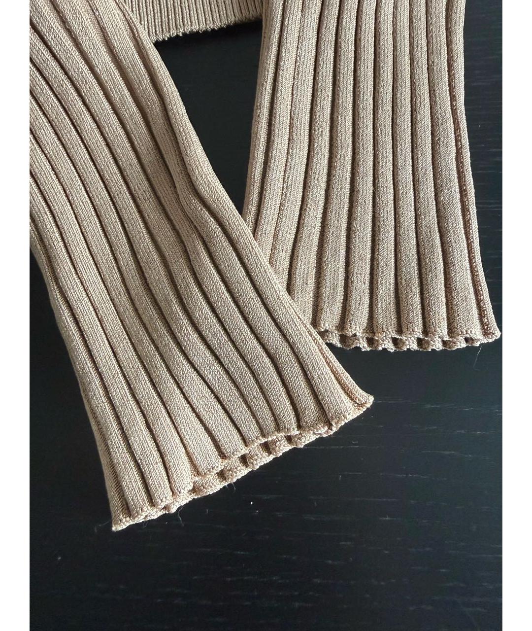 JACQUEMUS Бежевый вискозный кардиган, фото 7