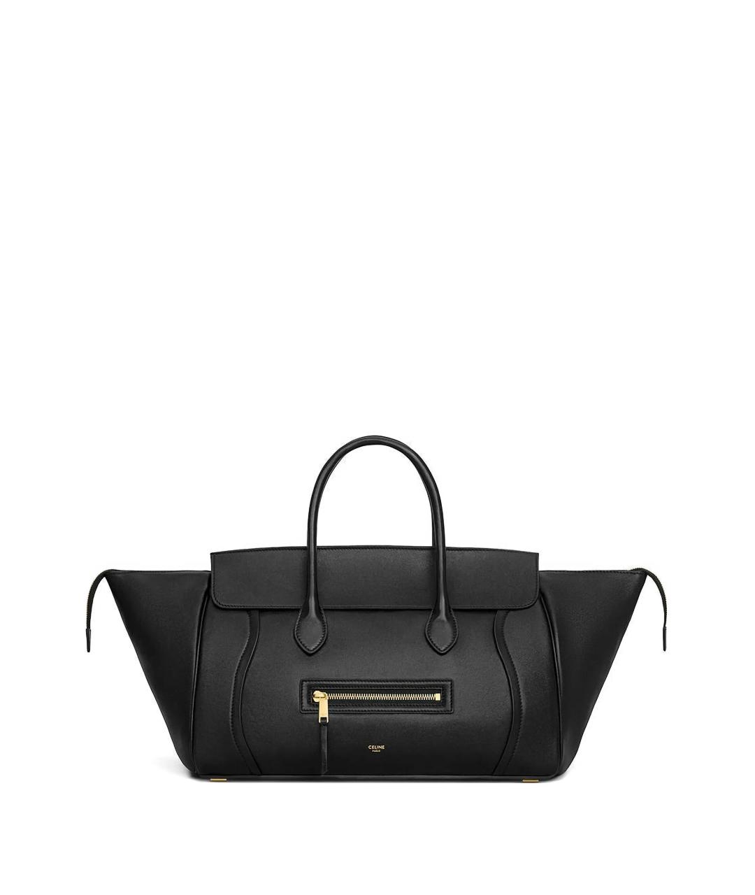 CELINE Черная кожаная сумка тоут, фото 1