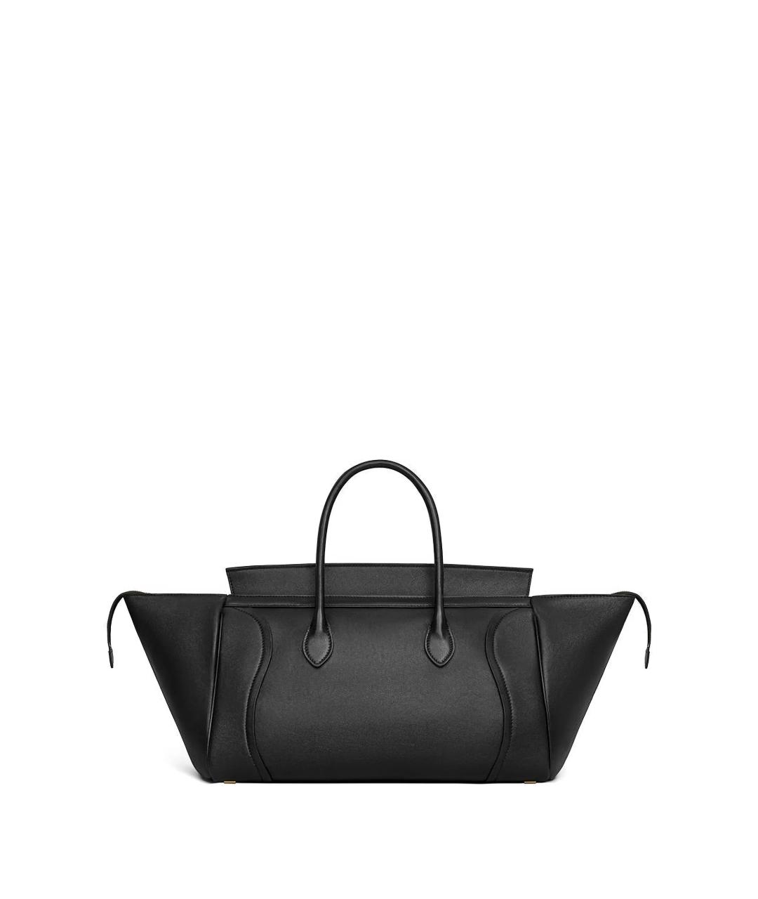 CELINE Черная кожаная сумка тоут, фото 2