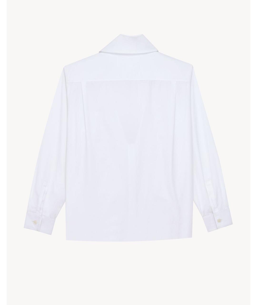 SAINT LAURENT Белая хлопковая рубашка, фото 2